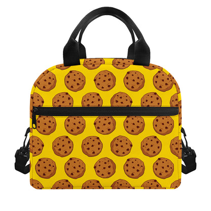Yellow Cookie Pattern Print Insulated Lunch Bag
