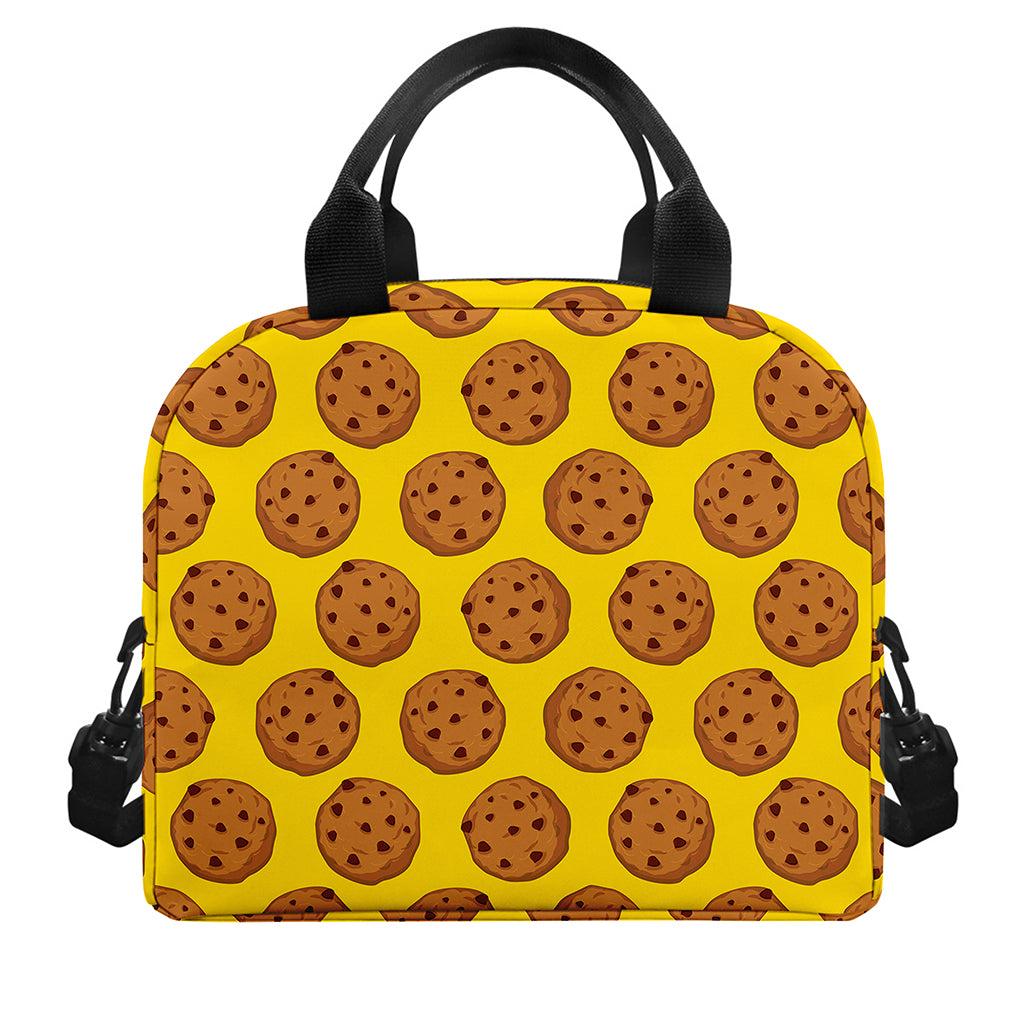 Yellow Cookie Pattern Print Insulated Lunch Bag