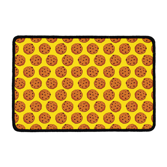 Yellow Cookie Pattern Print Kitchen Mat