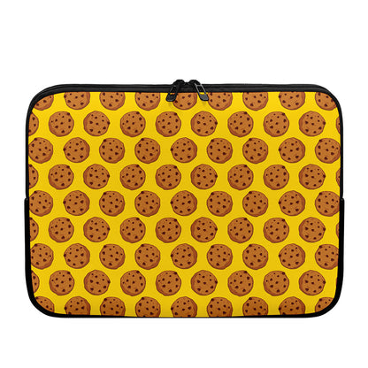 Yellow Cookie Pattern Print Laptop Sleeve
