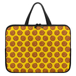 Yellow Cookie Pattern Print Laptop Sleeve With Handle