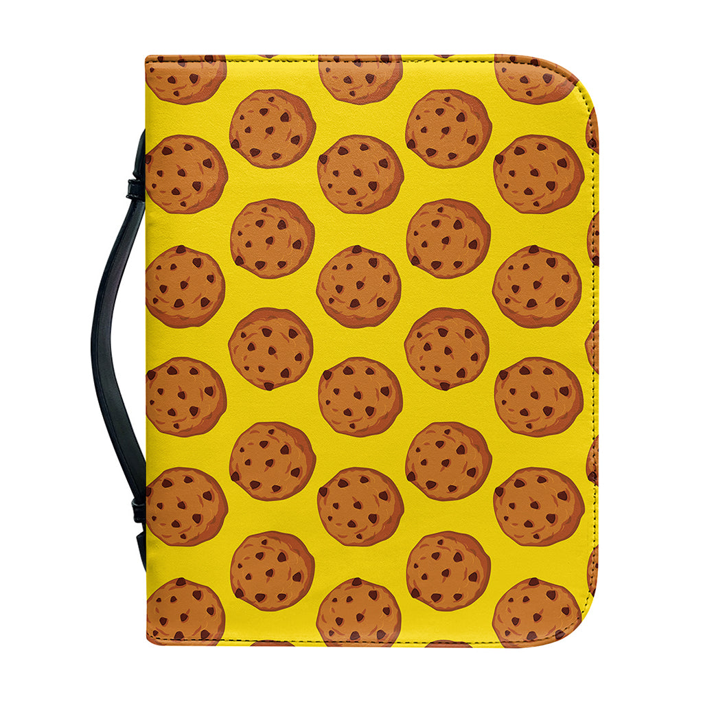 Yellow Cookie Pattern Print Leather Bible Cover