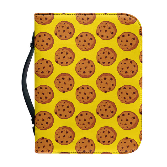 Yellow Cookie Pattern Print Leather Bible Cover