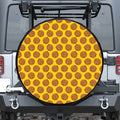 Yellow Cookie Pattern Print Leather Spare Tire Cover