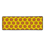 Yellow Cookie Pattern Print Long Kitchen Mat