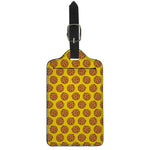 Yellow Cookie Pattern Print Luggage Tag