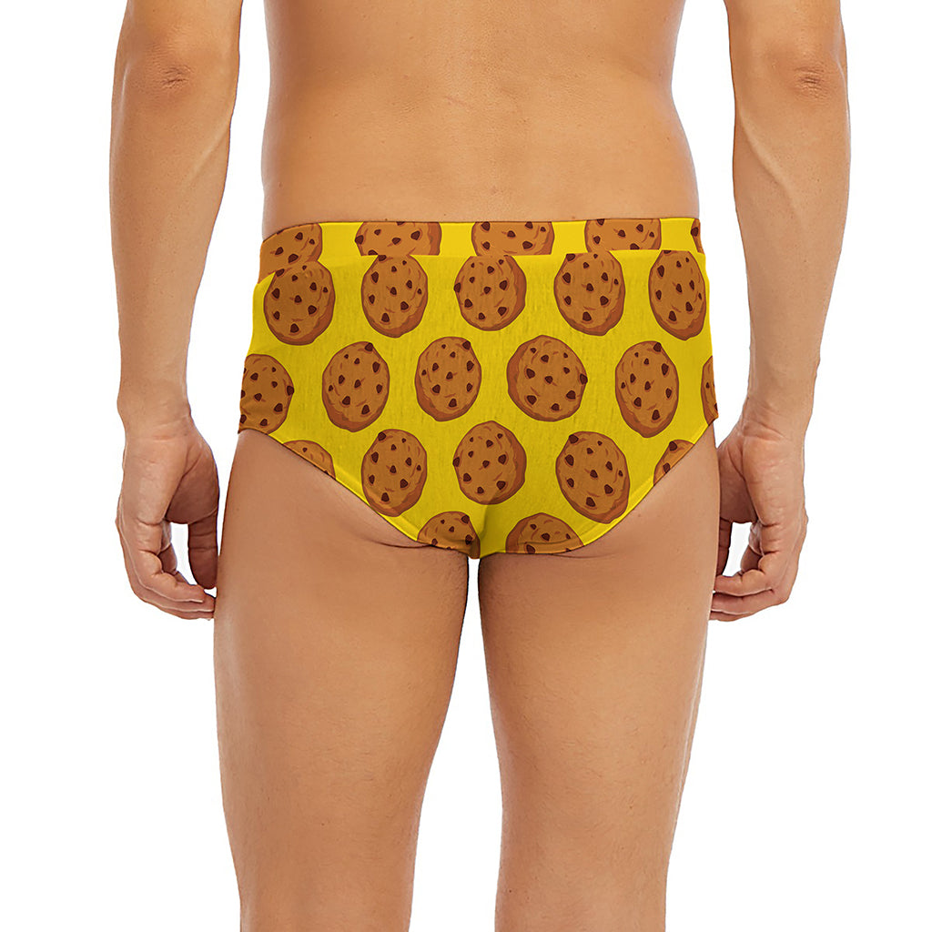 Yellow Cookie Pattern Print Men's Briefs