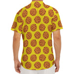 Yellow Cookie Pattern Print Men's Deep V-Neck Shirt