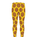 Yellow Cookie Pattern Print Men's Leggings