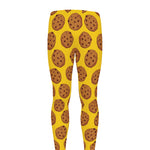 Yellow Cookie Pattern Print Men's leggings