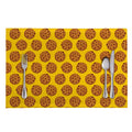 Yellow Cookie Pattern Print Placemat