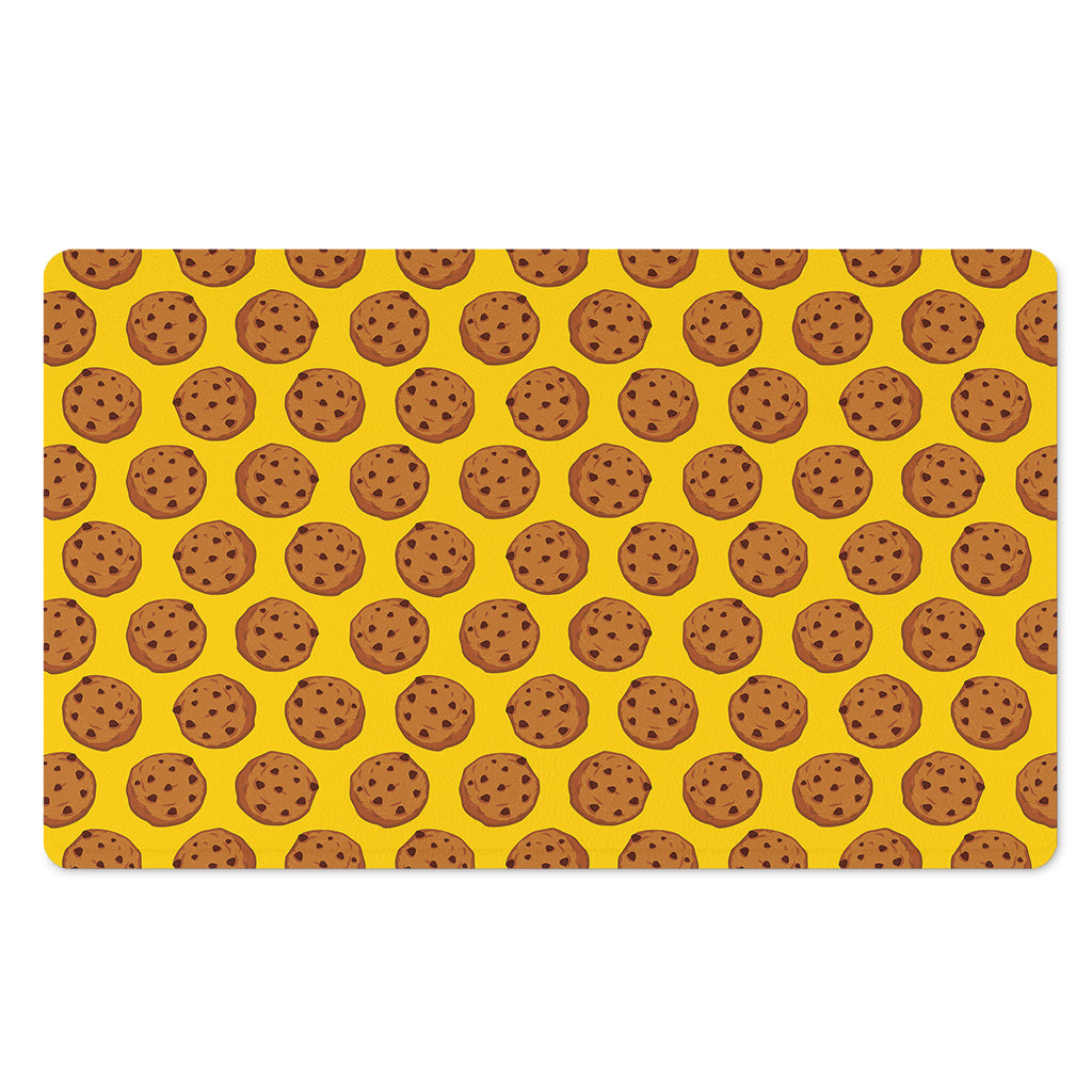 Yellow Cookie Pattern Print Polyester Doormat