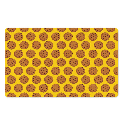 Yellow Cookie Pattern Print Polyester Doormat