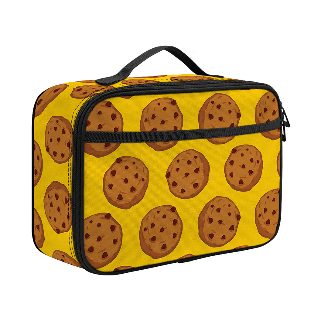 Yellow Cookie Pattern Print Portable Lunch Bag
