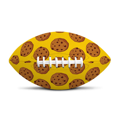 Yellow Cookie Pattern Print Rugby Ball