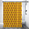 Yellow Cookie Pattern Print Shower Curtain