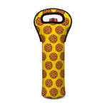 Yellow Cookie Pattern Print Single Neoprene Wine Tote