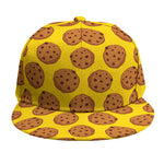 Yellow Cookie Pattern Print Snapback Cap