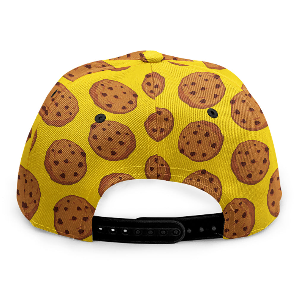 Yellow Cookie Pattern Print Snapback Cap