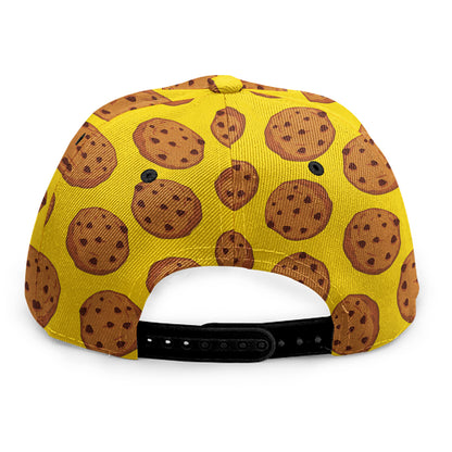 Yellow Cookie Pattern Print Snapback Cap