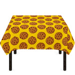 Yellow Cookie Pattern Print Tablecloth