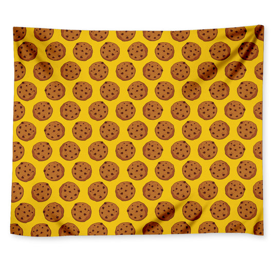 Yellow Cookie Pattern Print Tapestry