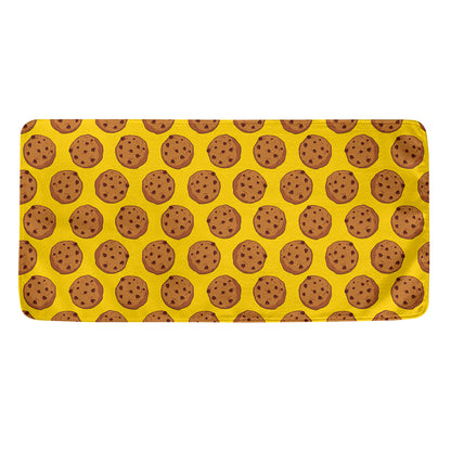Yellow Cookie Pattern Print Towel