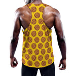 Yellow Cookie Pattern Print Training Tank Top
