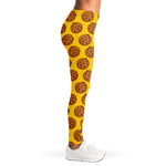 Yellow Cookie Pattern Print Women's Leggings