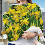 Yellow Daffodil Flower Print Baby Seat Cover
