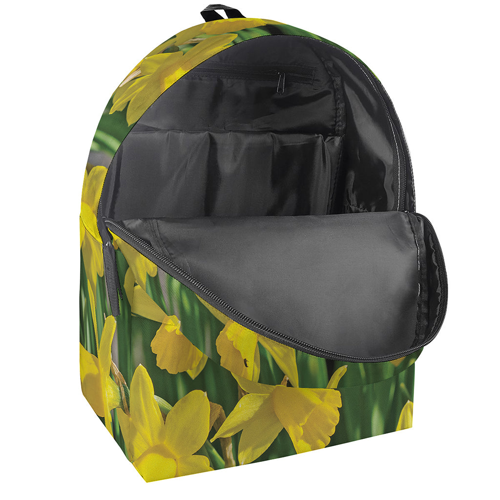 Yellow Daffodil Flower Print Backpack