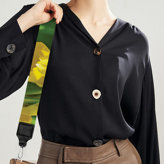 Yellow Daffodil Flower Print Bag Strap