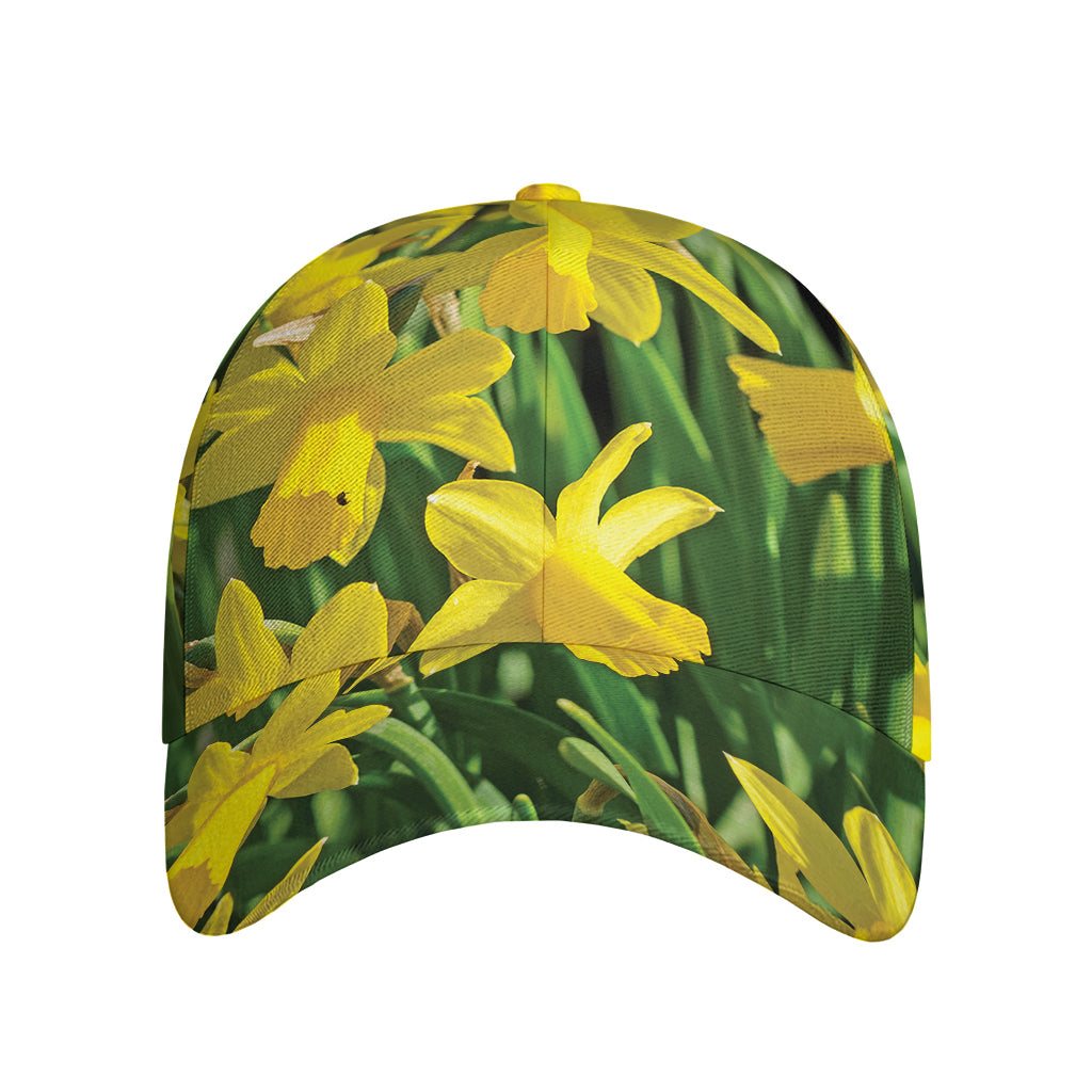 Yellow Daffodil Flower Print Baseball Cap