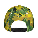 Yellow Daffodil Flower Print Baseball Cap