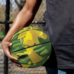 Yellow Daffodil Flower Print Basketball
