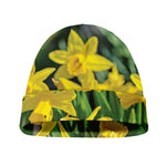 Yellow Daffodil Flower Print Beanie