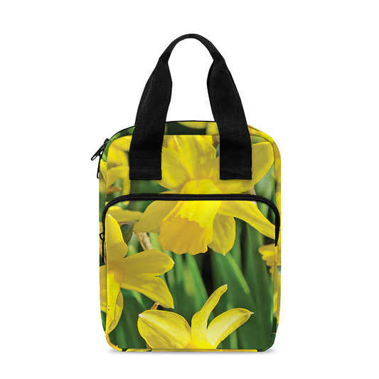 Yellow Daffodil Flower Print Bible Tote Bag