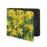 Yellow Daffodil Flower Print Bifold Wallet