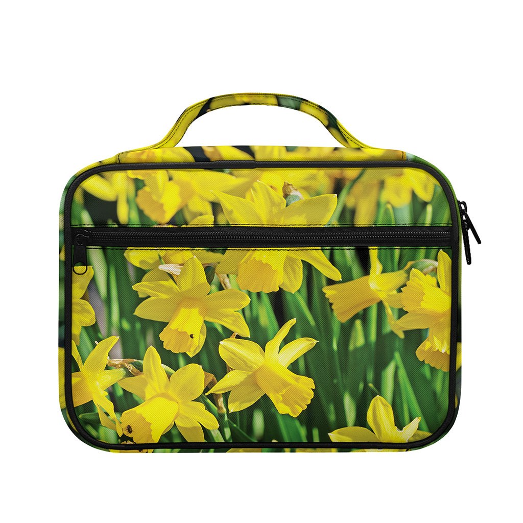 Yellow Daffodil Flower Print Briefcase Bible Bag