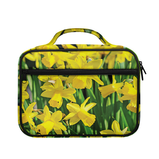 Yellow Daffodil Flower Print Briefcase Bible Bag