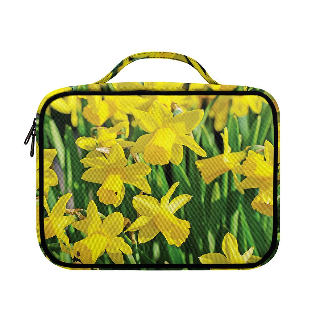 Yellow Daffodil Flower Print Briefcase Bible Bag