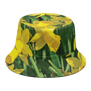 Yellow Daffodil Flower Print Bucket Hat