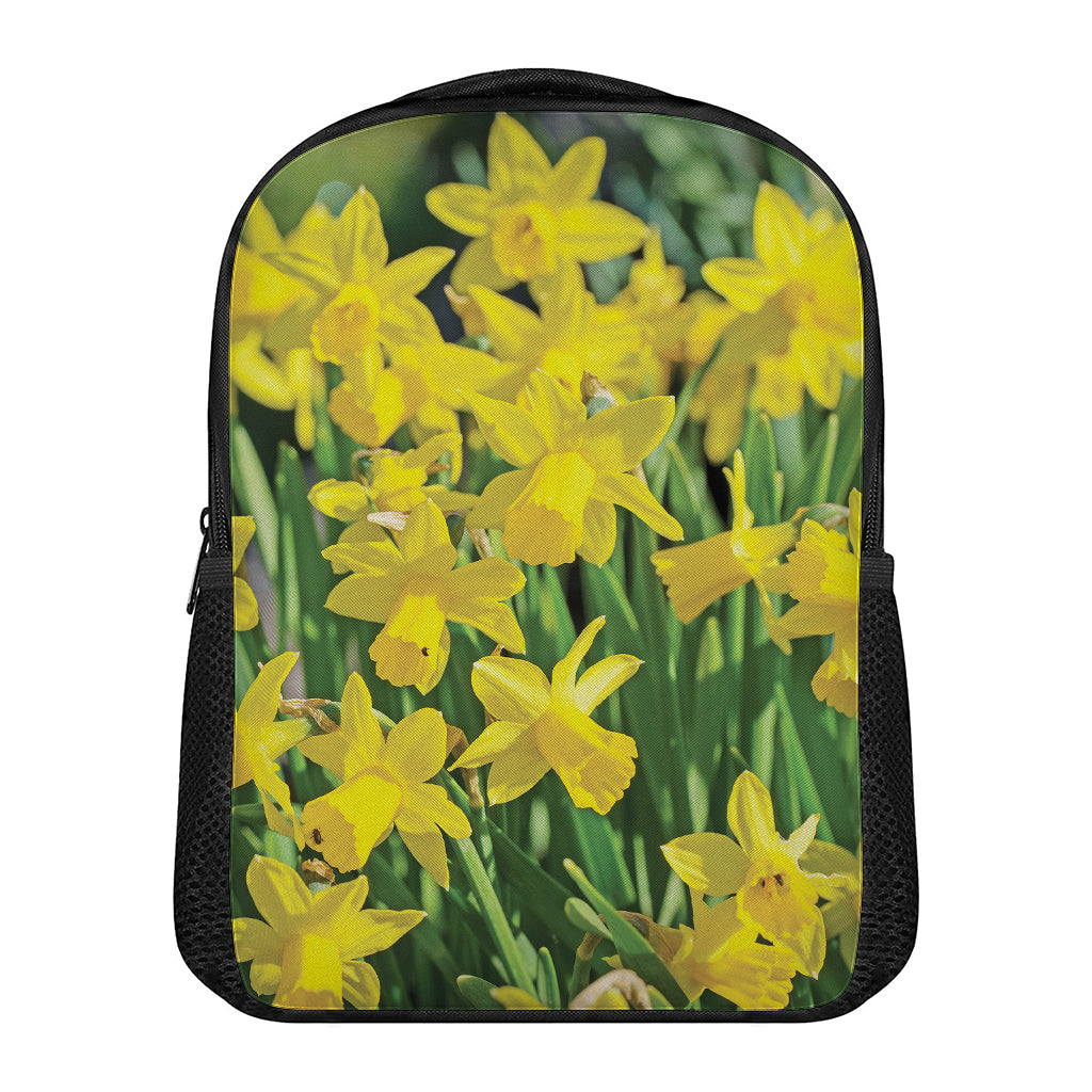 Yellow Daffodil Flower Print Casual Backpack