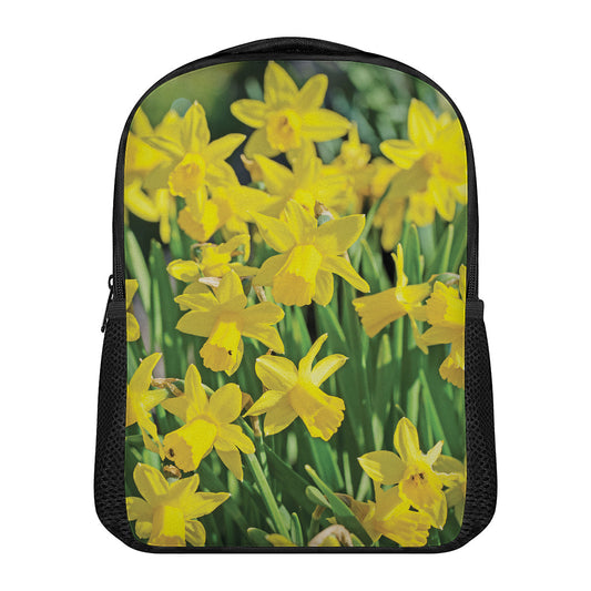 Yellow Daffodil Flower Print Casual Backpack