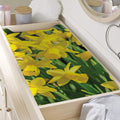 Yellow Daffodil Flower Print Changing Pad Cover