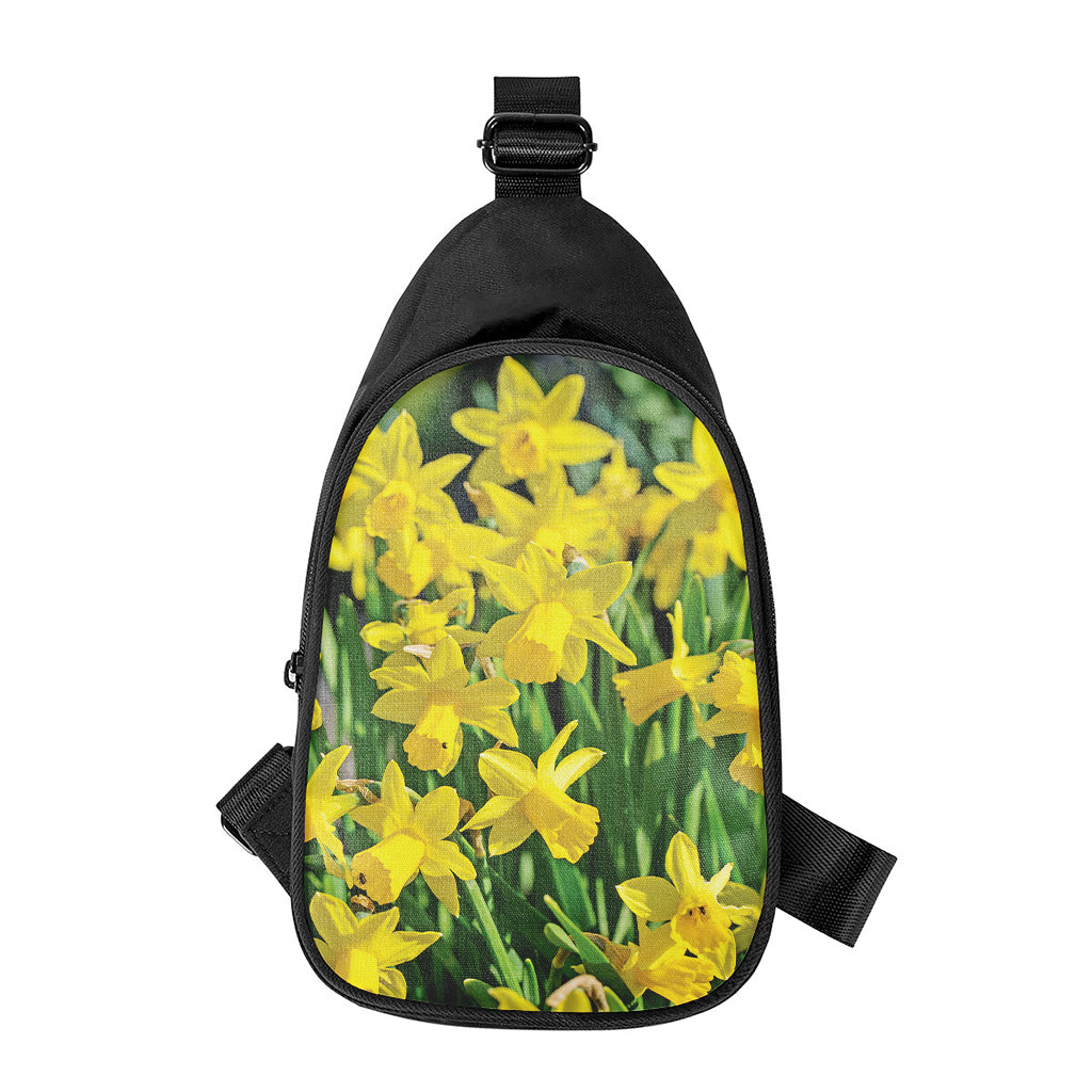Yellow Daffodil Flower Print Chest Bag