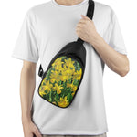 Yellow Daffodil Flower Print Chest Bag
