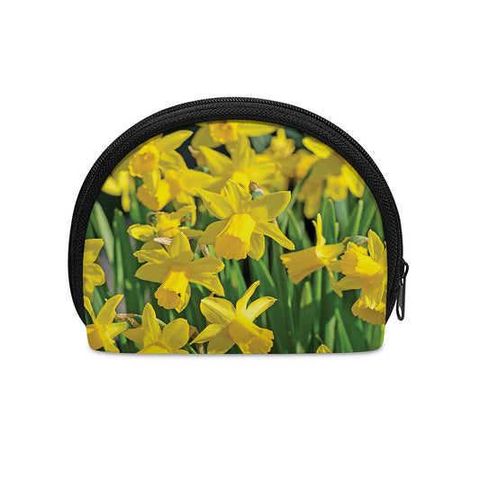 Yellow Daffodil Flower Print Coin Purse