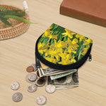 Yellow Daffodil Flower Print Coin Purse