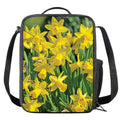 Yellow Daffodil Flower Print Crossbody Lunch Bag